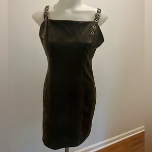 Mini faux velvet dress